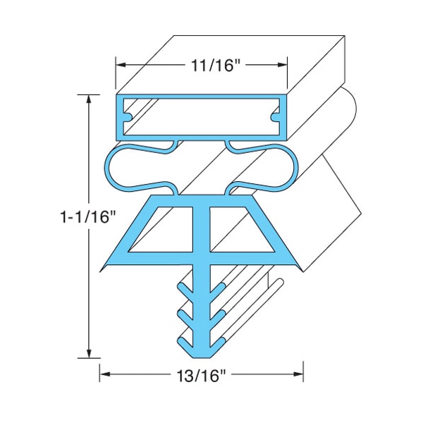 Door Gasket - Lh, 38-1/4 X 77 For - Part# Klp225171075